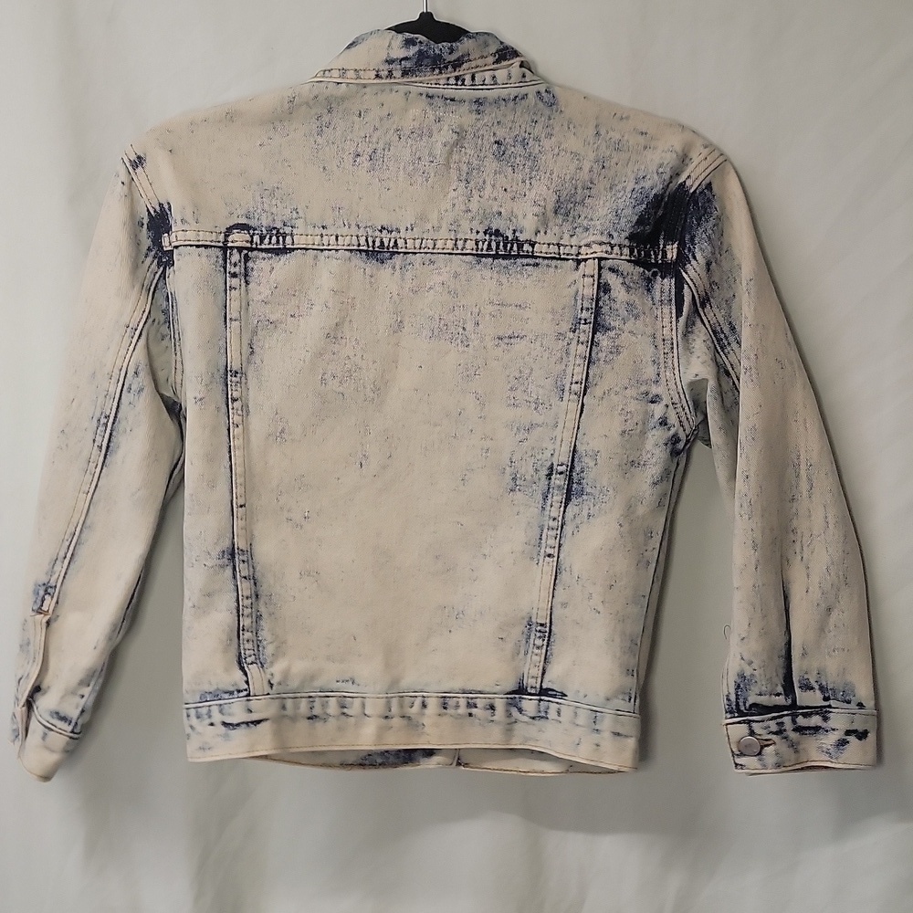 Custom Acid Wash Leopard Print Denim Trucker Jacket - Picture 10 of 10